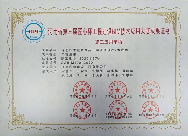锦艺四时城香雅苑一期BIM技术利用